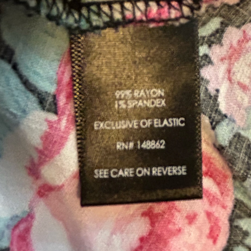 Torrid Black Floral Tank Top with Pink Roses - Picture 7 of 9